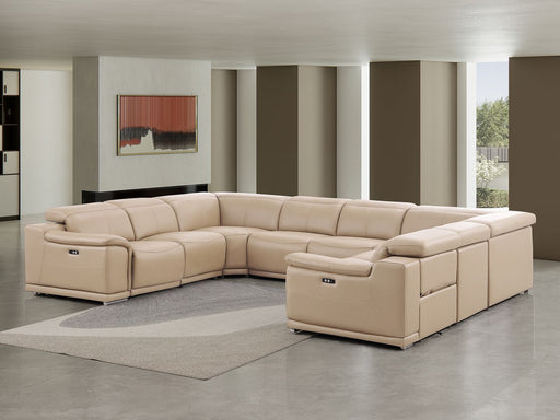 2679 - 8-Piece U-Shaped Power Reclining Sectional In Genuine Leather (4 Recliners) - R&R Furniture Gallery (Fountain Valley, CA)
