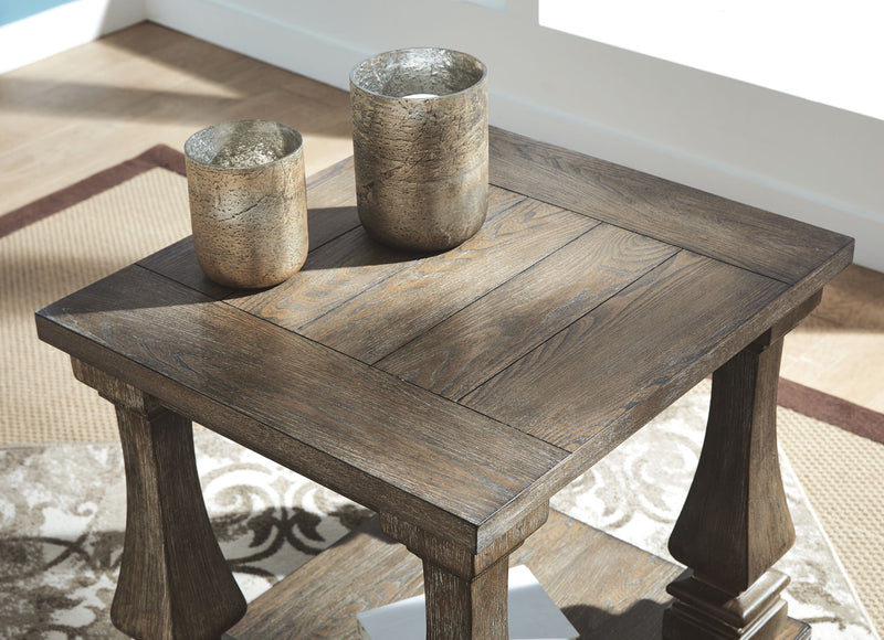 Johnelle - Rectangular End Table - Gray - R&R Furniture Gallery (Fountain Valley, CA)