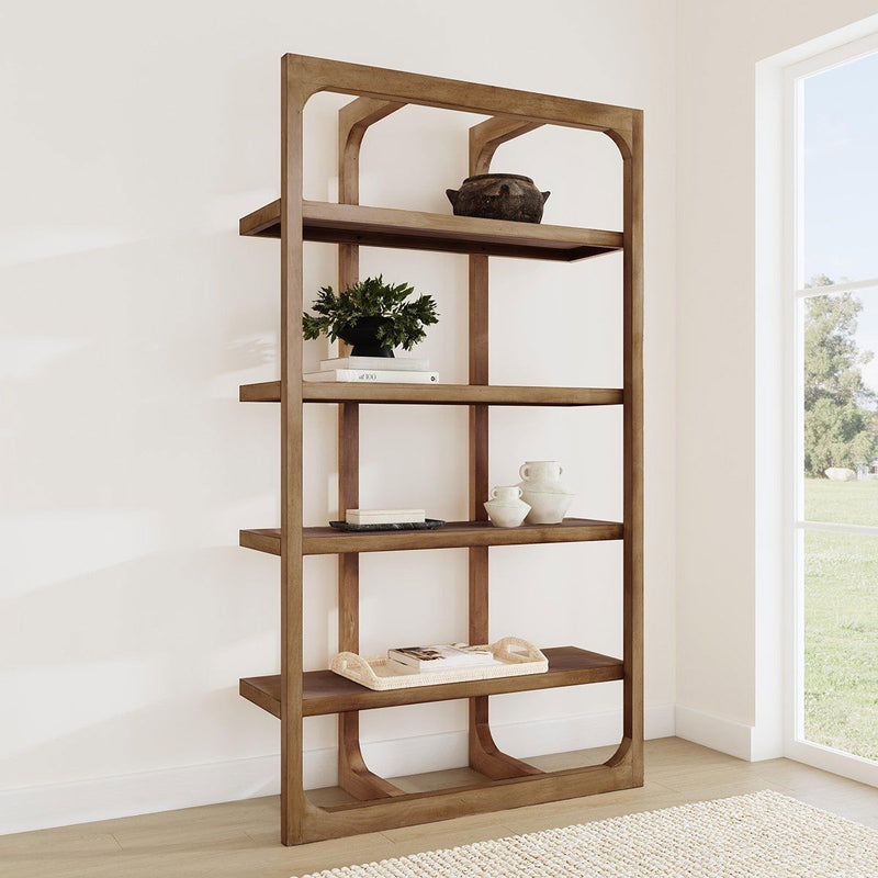 Gordon - Solid Wood Bookcase - Natural - R&R Furniture Gallery (Fountain Valley, CA)