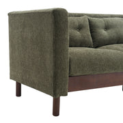 Noble House modern upholstered 3-seater sofa with tufted design, stationary living room couch with plush fabric and clean lines.