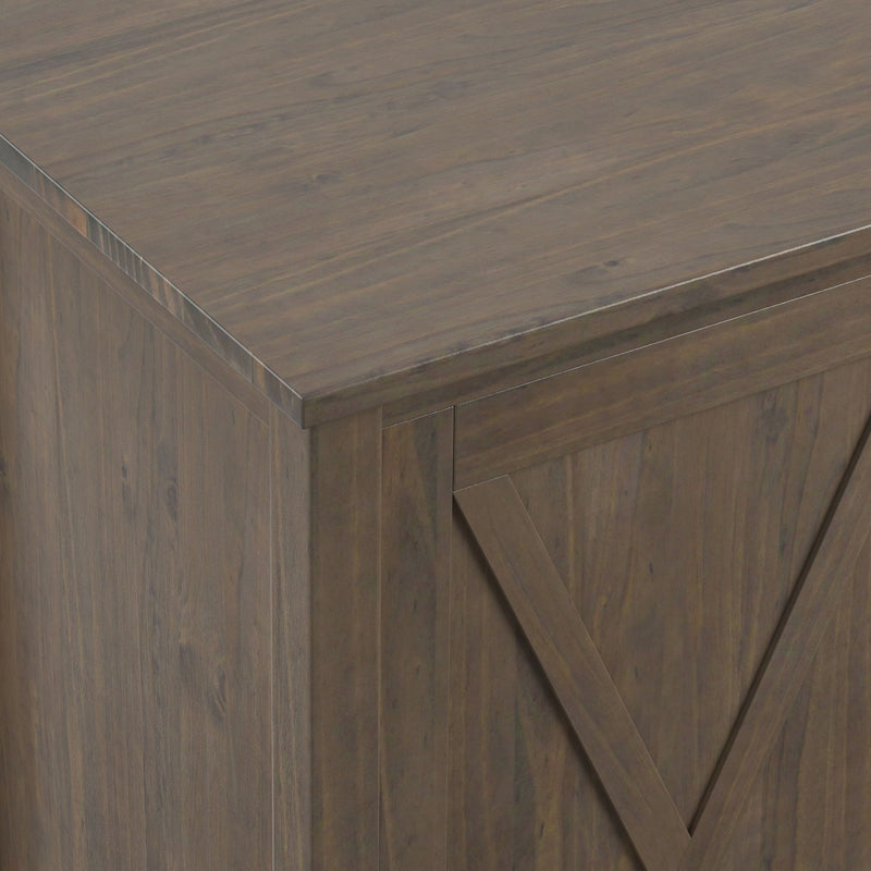 Ela - Sideboard With Wine Storage - Smoky Brown - R&R Furniture Gallery (Fountain Valley, CA)