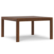 Wilson handcrafted dining table by Simpli-Home, featuring a solid wood surface and elegant design for modern dining rooms.