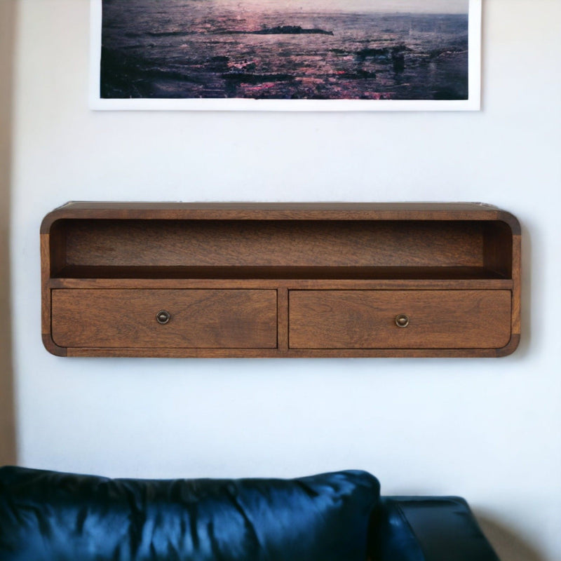 Floating Open Console - Chestnut - R&R Furniture Gallery (Fountain Valley, CA)