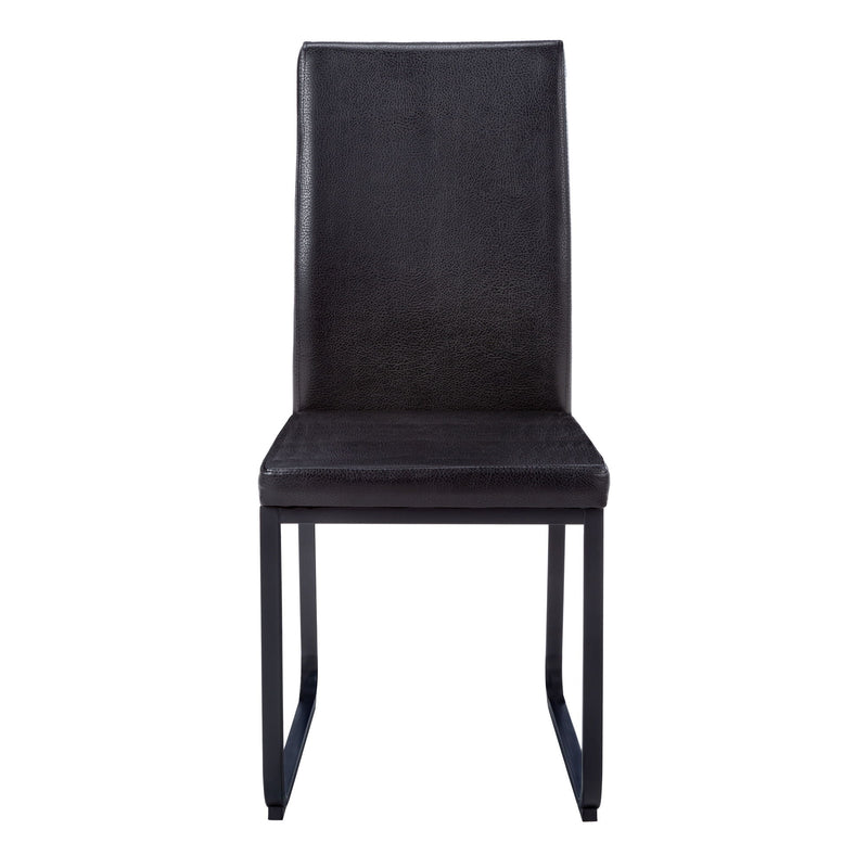 Dining Chair Side Upholstered, For Dining Room (Set of 2) - Black - R&R Furniture Gallery (Fountain Valley, CA)