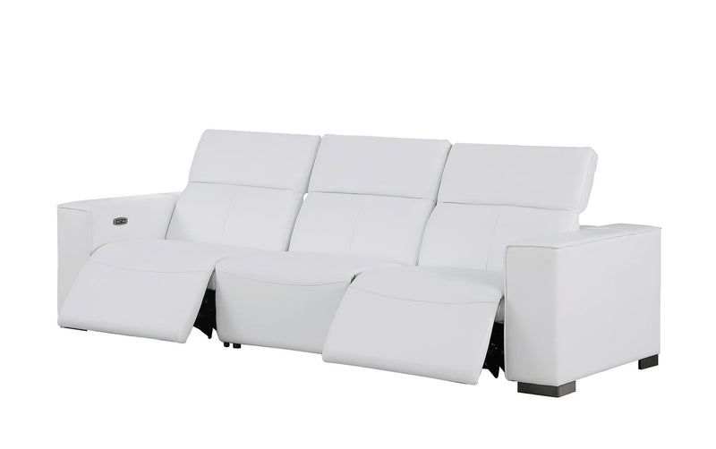 1208 - Modular Leather Set With 5 Power Recliners & Power Headrests