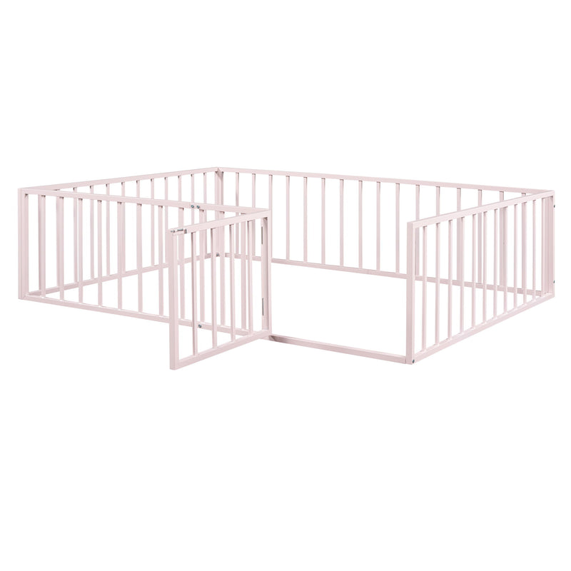 Metal Floor Bed Frame With Fence And Door - R&R Furniture Gallery (Fountain Valley, CA)
