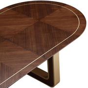 Houston - Oval Dining Table - Walnut - R&R Furniture Gallery (Fountain Valley, CA)