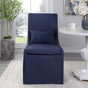 Uttermost Coley armless side chair with plush upholstery and wooden legs, modern design for living room or lounge area.