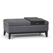 Oregon - Contemporary Storage Ottoman Bench With Tray - R&R Furniture Gallery (Fountain Valley, CA)