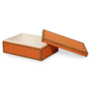 Acre - Cotton Jute Jewelry Box - Orange - R&R Furniture Gallery (Fountain Valley, CA)