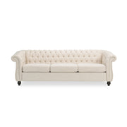Chesterfield Style 3 Seater Sofa With Deep Button Tufting - R&R Furniture Gallery (Fountain Valley, CA)