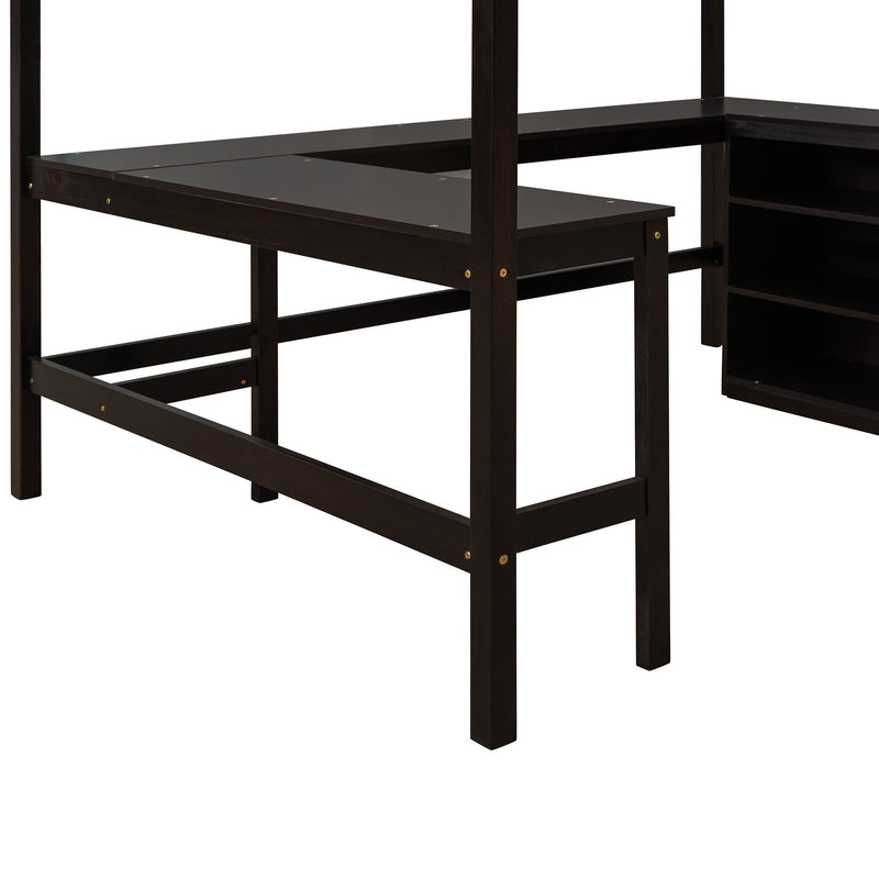 Loft Bed With Shelves With Desk - R&R Furniture Gallery (Fountain Valley, CA)