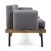 Outdoor Sofa With Cushions And Iron Legs - Dark Gray - R&R Furniture Gallery (Fountain Valley, CA)