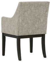 Burkhaus - Dining UPH Arm Chair (Set of 2) - Beige / Dark Brown - R&R Furniture Gallery (Fountain Valley, CA)