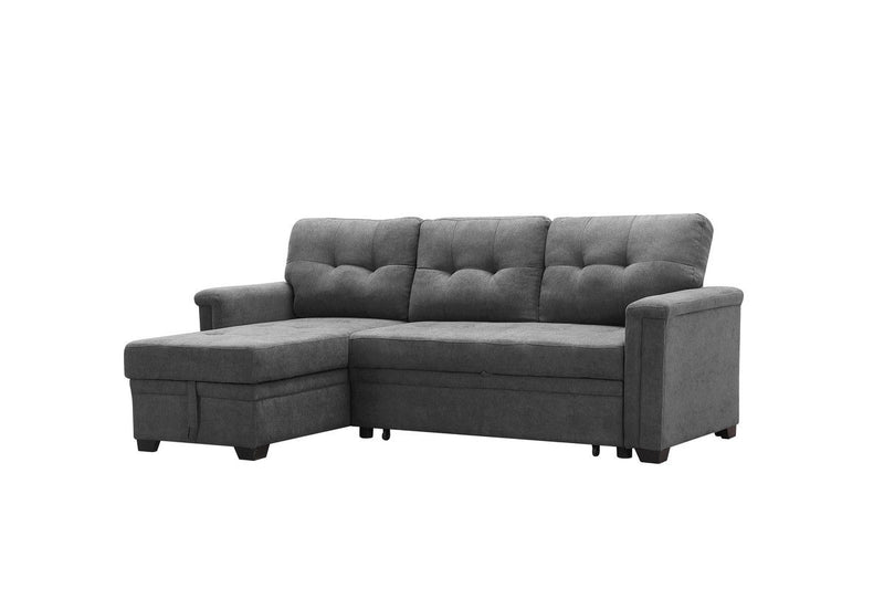 Ashlyn - Reversible Sleeper Sectional Sofa With Storage Chaise, USB Charging Ports And Pocket - R&R Furniture Gallery (Fountain Valley, CA)