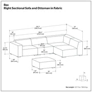 Rex - Handcrafted Sectional Sofa And Ottoman - R&R Furniture Gallery (Fountain Valley, CA)