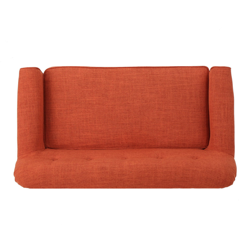 Classic Loveseat With Rolled Armrests And Button Tufting - R&R Furniture Gallery (Fountain Valley, CA)