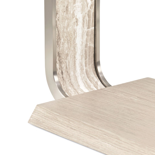 Lotus Bay - C-Shaped Accent Table - Sand - R&R Furniture Gallery (Fountain Valley, CA)