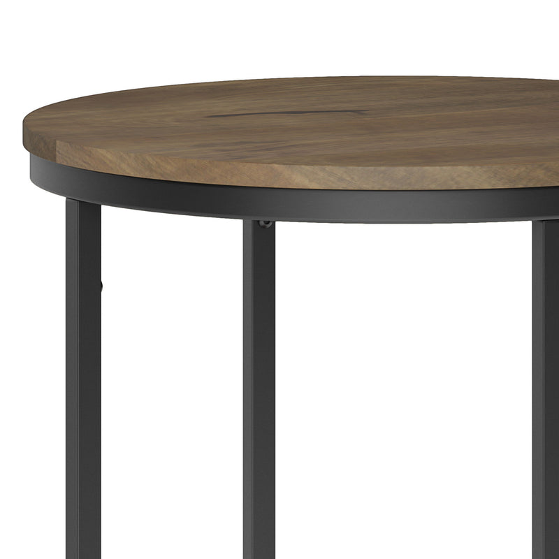 Jenna - Handcrafted Round Side Table - R&R Furniture Gallery (Fountain Valley, CA)
