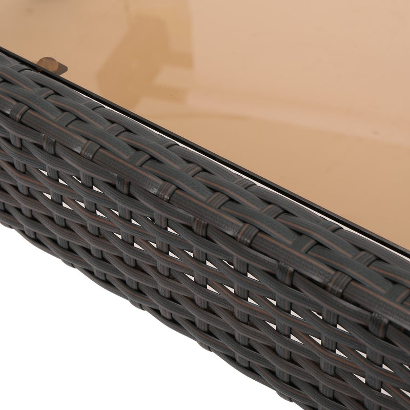 Antibes - 4 Pieces Wicker Chat Set - Brown / Beige - R&R Furniture Gallery (Fountain Valley, CA)