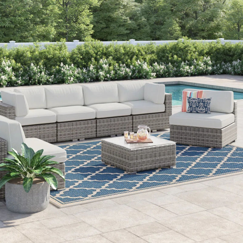 Outdoor Wicker Seating Group With Cushions - R&R Furniture Gallery (Fountain Valley, CA)