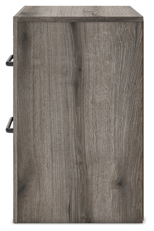 Graystorm - Two Drawer Night Stand - Brown Gray - R&R Furniture Gallery (Fountain Valley, CA)
