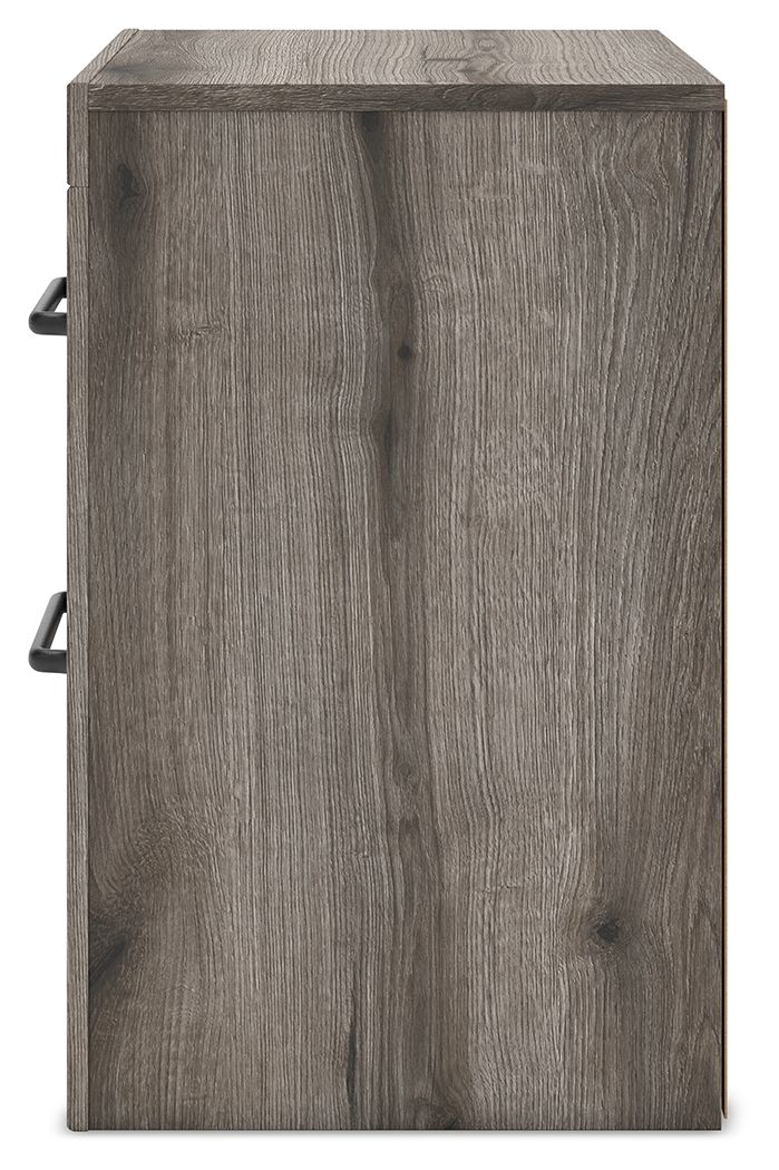 Graystorm - Two Drawer Night Stand - Brown Gray - R&R Furniture Gallery (Fountain Valley, CA)