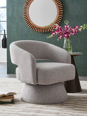 Nashkins - Swivel Accent Chair - Pebble - R&R Furniture Gallery (Fountain Valley, CA)