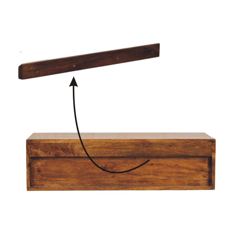 Lunar - 2 Drawer Wall Mounted Media Unit - Brown - R&R Furniture Gallery (Fountain Valley, CA)