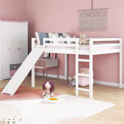 Full Loft Bed With Slide, Multifunctional Design - White - R&R Furniture Gallery (Fountain Valley, CA)