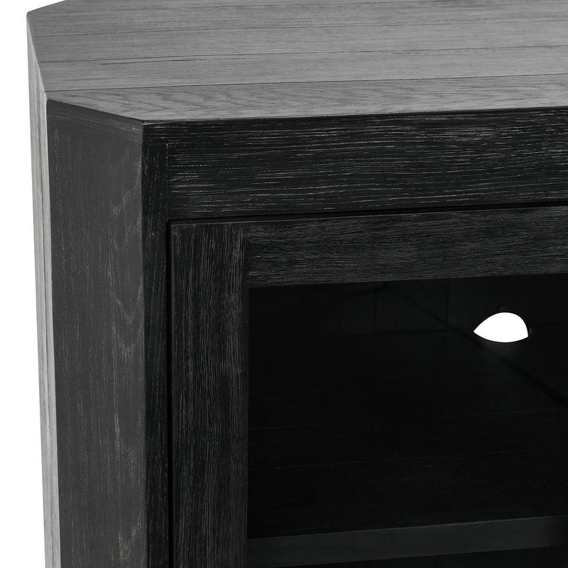 Macarthur - Reclaimed Oak 4 Door Cabinet - Aged Black - R&R Furniture Gallery (Fountain Valley, CA)