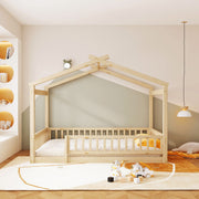 Bed House Bed Frame With Fence - R&R Furniture Gallery (Fountain Valley, CA)