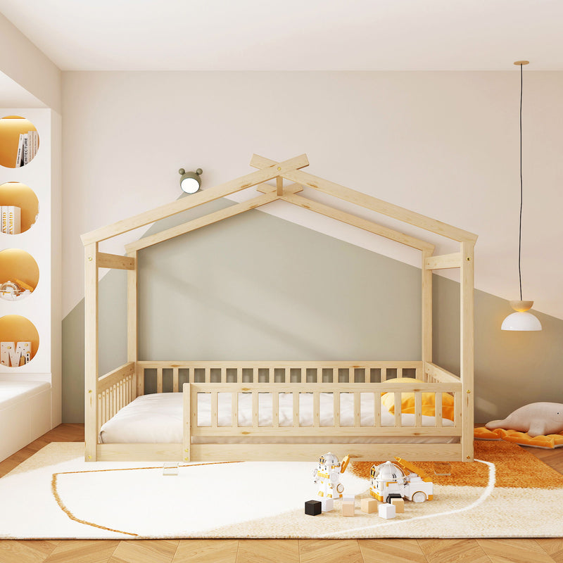 Bed House Bed Frame With Fence - R&R Furniture Gallery (Fountain Valley, CA)