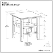 Acadian - End Table With Drawer - R&R Furniture Gallery (Fountain Valley, CA)