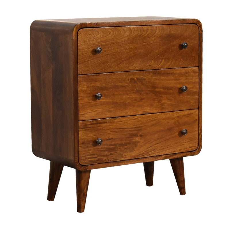 3 Drawer Mini Curved Chest - R&R Furniture Gallery (Fountain Valley, CA)