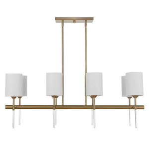 Awyr - 8 Light Linear Chandelier - Bronze