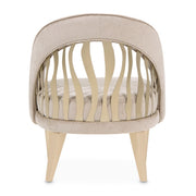 Michael Amini La Rachelle Flame Chair, elegant accent chair with ornate design and plush upholstery, showcasing intricate detailing.