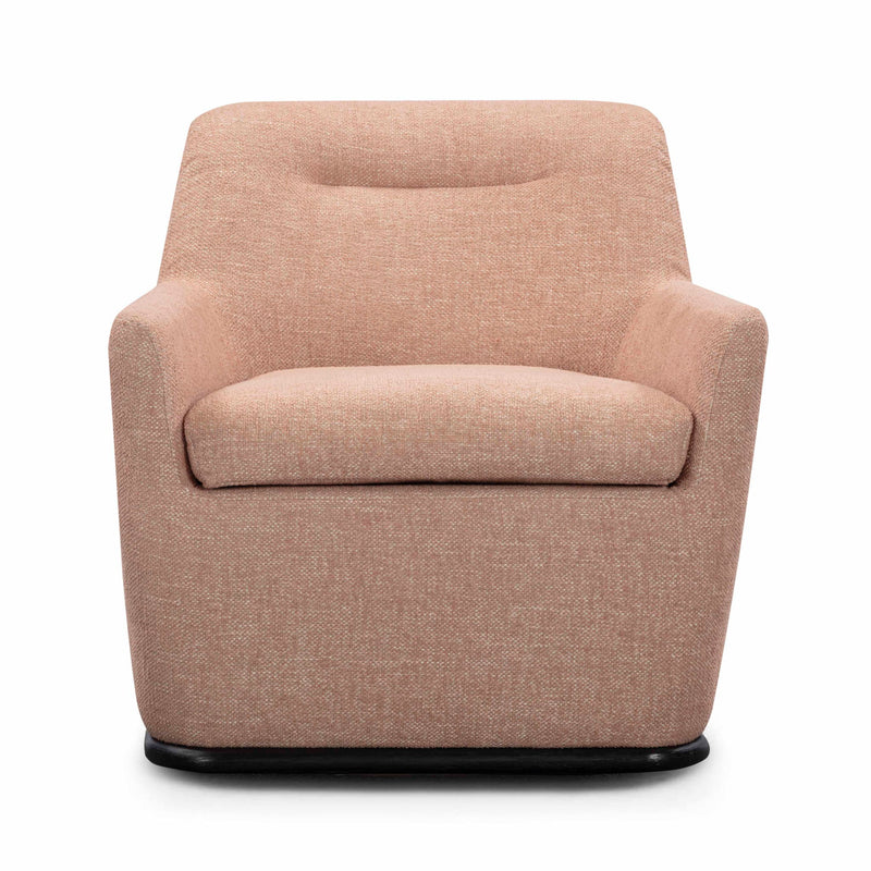 Mado - Textured Fabric Swivel Accent Chair - Peach - R&R Furniture Gallery (Fountain Valley, CA)