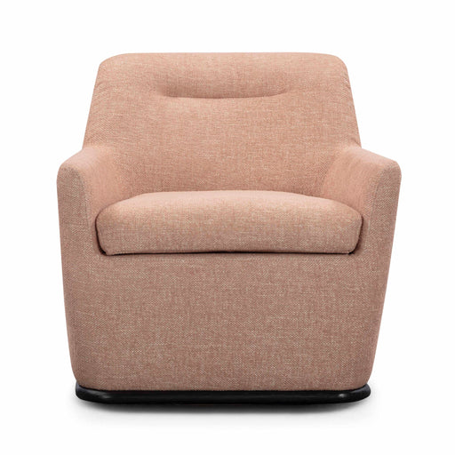 Mado - Textured Fabric Swivel Accent Chair - Peach - R&R Furniture Gallery (Fountain Valley, CA)