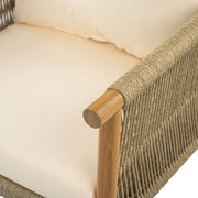 Modern Outdoor Woven Lounge Chair With Solid Frame And Cushions - R&R Furniture Gallery (Fountain Valley, CA)