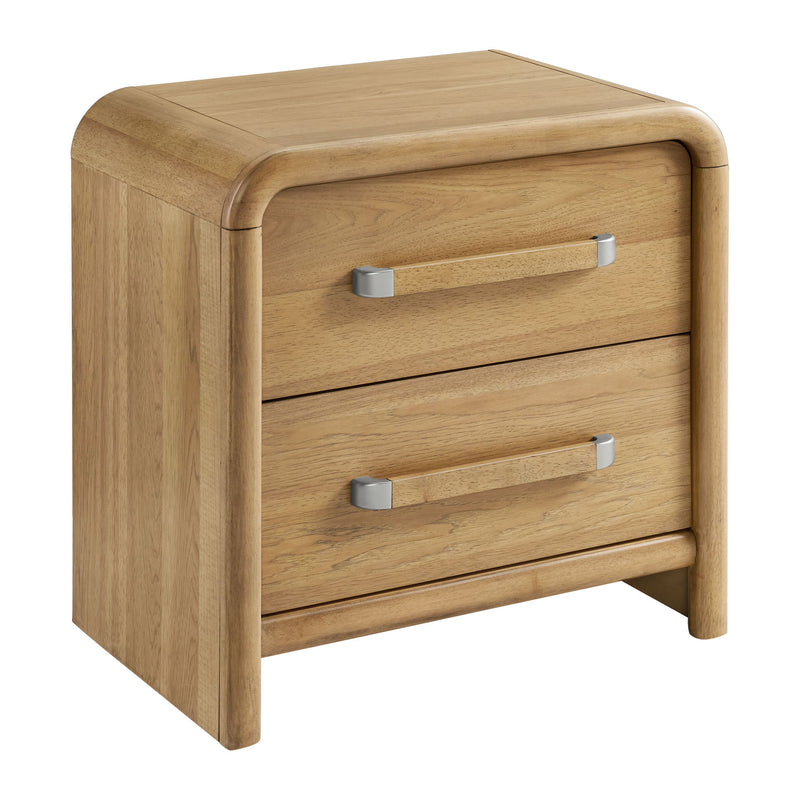 2 Drawer Nightstand With USB Charging - Brown - R&R Furniture Gallery (Fountain Valley, CA)