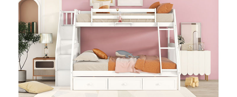 Bunk Bed With Drawers, Ladder And Storage Staircase - R&R Furniture Gallery (Fountain Valley, CA)