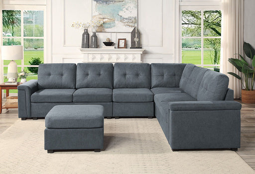 Isla - Fabric Sectional Sofa With Ottoman - R&R Furniture Gallery (Fountain Valley, CA)