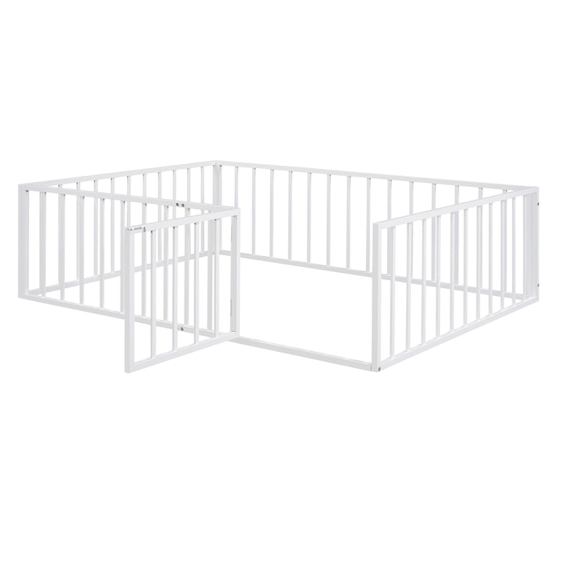 Metal Floor Bed Frame With Fence And Door - R&R Furniture Gallery (Fountain Valley, CA)