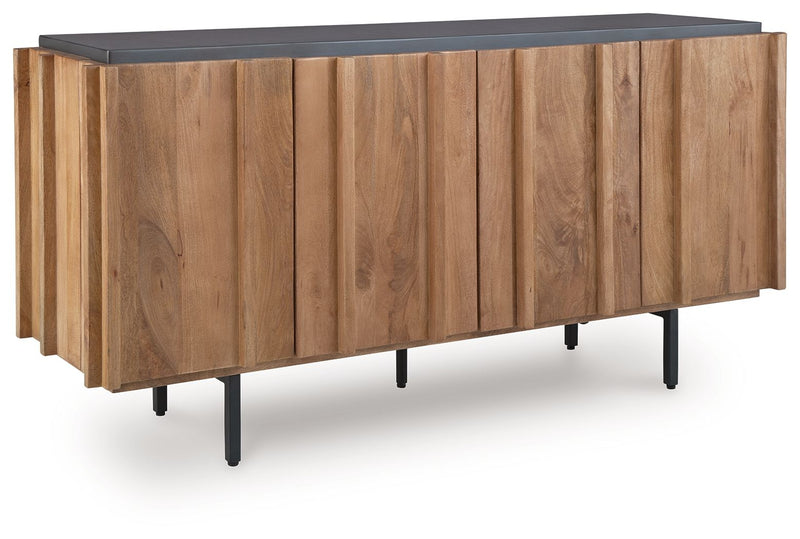 Quintavious - Accent Cabinet - Brown / Charcoal - R&R Furniture Gallery (Fountain Valley, CA)