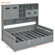 Daybed With All-In-One Cabinet And Shelf - R&R Furniture Gallery (Fountain Valley, CA)
