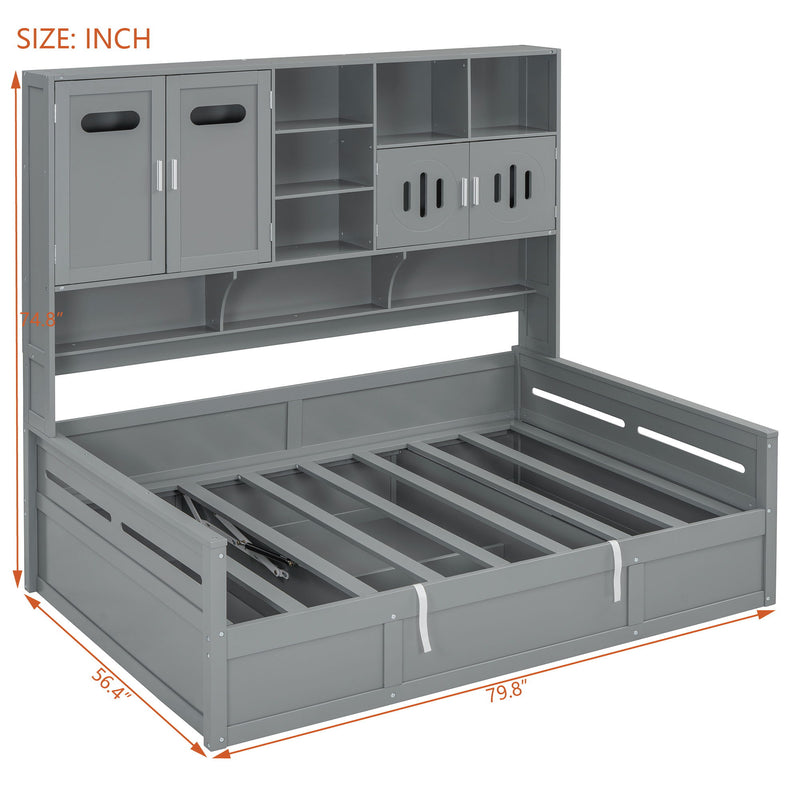 Daybed With All-In-One Cabinet And Shelf - R&R Furniture Gallery (Fountain Valley, CA)