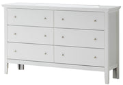 Glory Furniture Primo dresser with multiple drawers and wood finish, showcasing a modern bedroom storage solution.