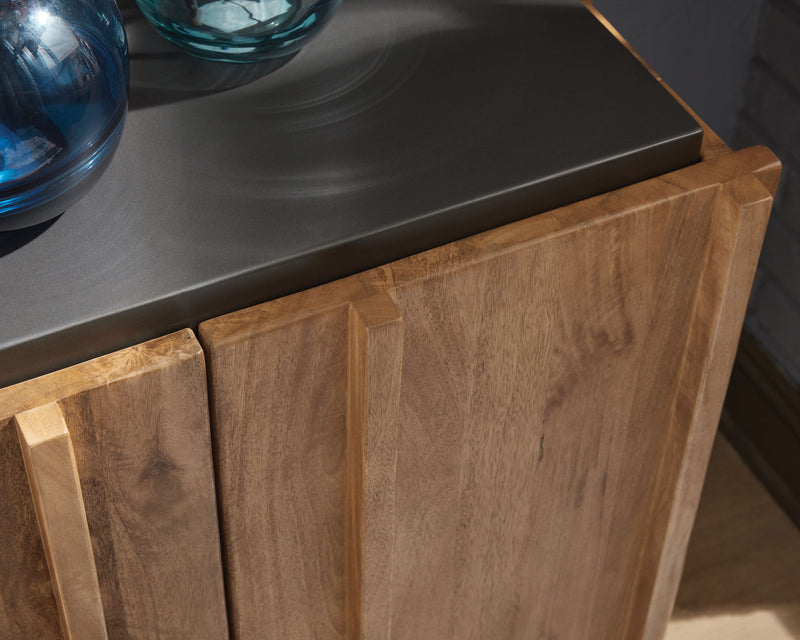 Quintavious - Accent Cabinet - Brown / Charcoal - R&R Furniture Gallery (Fountain Valley, CA)