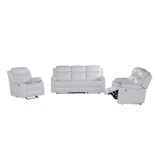 Blanche - Reclining Set With LED Lights, Speaker - R&R Furniture Gallery (Fountain Valley, CA)